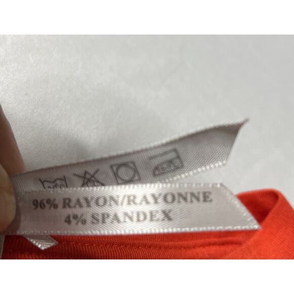 JO&CO Jeans Red Cropped Front Wrapped Knotted Sleeveless Shirt NWT Romantic - Picture 7 of 7